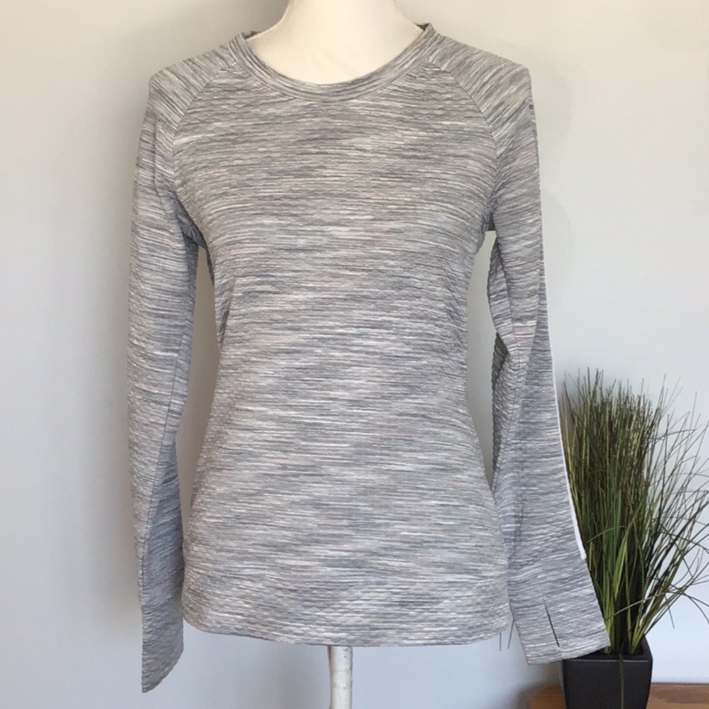ATHLETA SNOWSCAPE LONG SLEEVE QUILTED PULLOVER